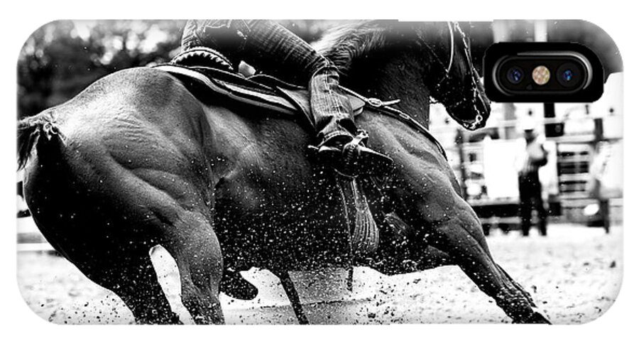 Horse iPhone X Case featuring the photograph Racing the Barrels by Lincoln Rogers