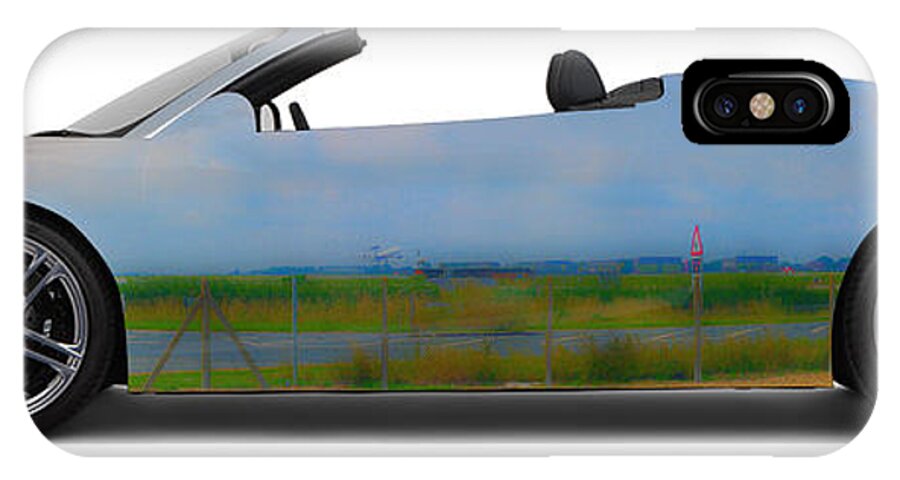 Travel iPhone X Case featuring the mixed media RAF AWACS Two takeoffs by Art Faul