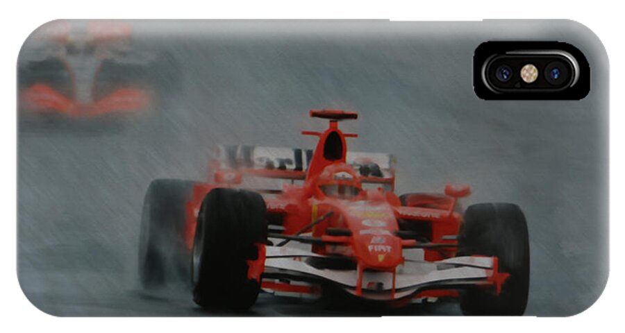 Michael iPhone X Case featuring the digital art Rain Master by Roger Lighterness