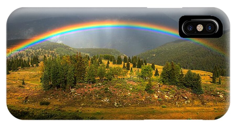 San Juan Mountains iPhone X Case featuring the photograph Rainbow Through The Forest by Adam Jewell