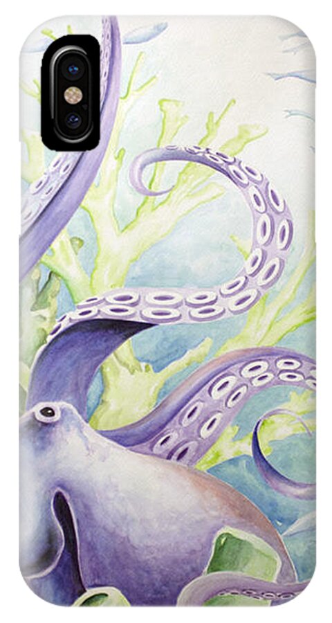 Ocean Art iPhone X Case featuring the painting Reach by William Love