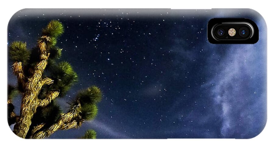 Desert Moon iPhone X Case featuring the photograph Reaching For the Stars by Angela J Wright