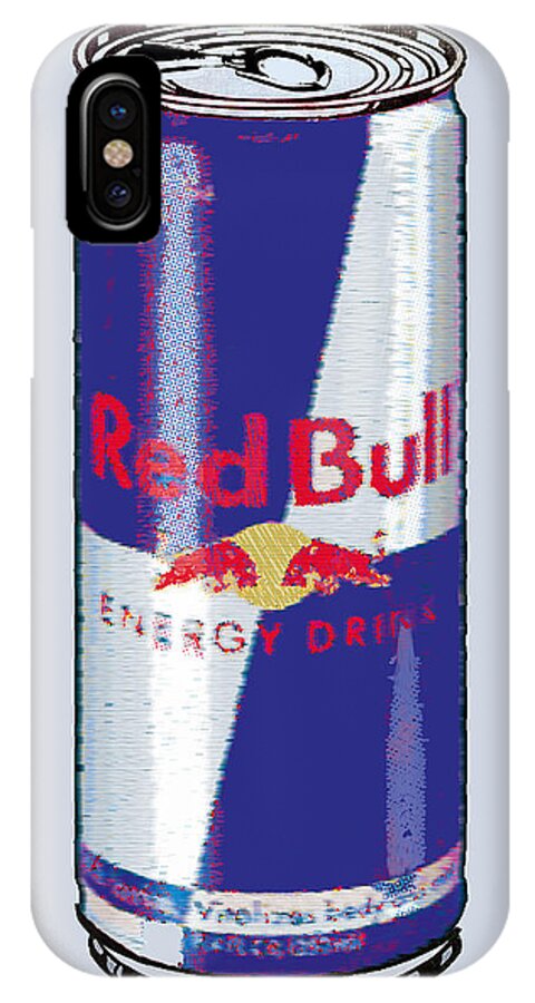 Red Bull iPhone X Case featuring the painting Red Bull Ode To Andy Warhol by Tony Rubino