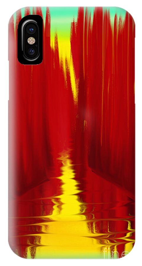 Impressionism iPhone X Case featuring the painting Red Reed River by Anita Lewis