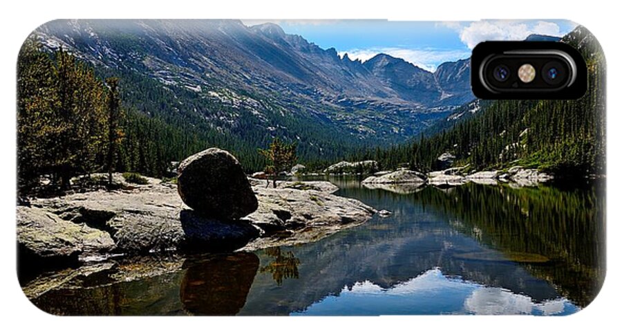 Mills iPhone X Case featuring the photograph Reflection in Mills Lake by Tranquil Light Photography