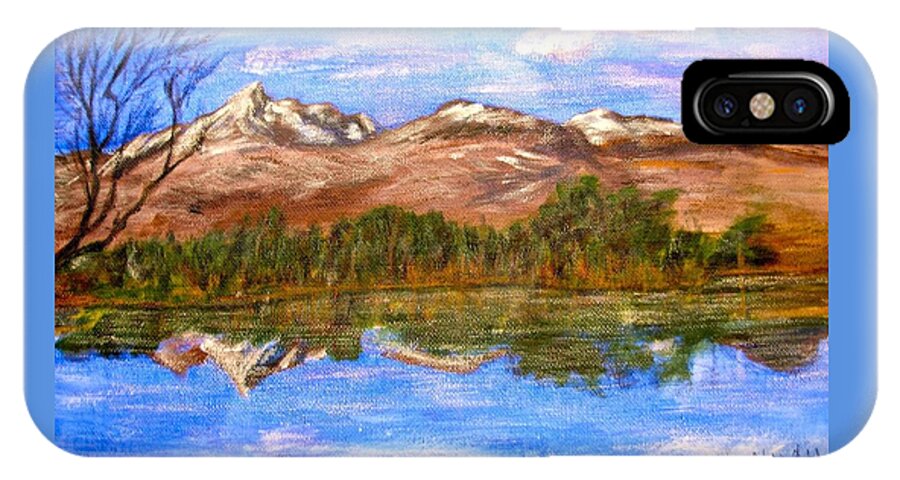 Northern Highlands iPhone X Case featuring the painting Reflection by Joan-Violet Stretch