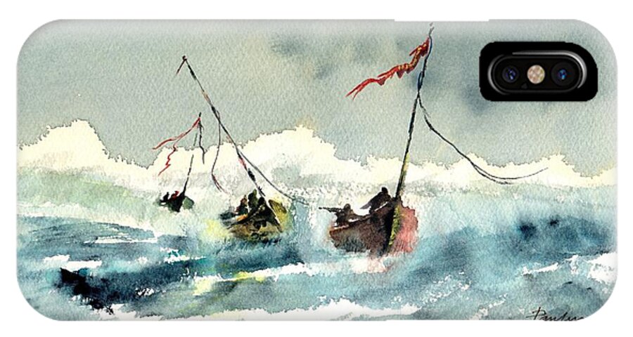 Sea iPhone X Case featuring the painting Rescue by Paul K Taylor