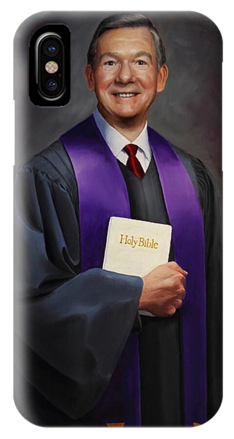 Pastor iPhone X Case featuring the painting Rev Jack Wilson by Glenn Beasley