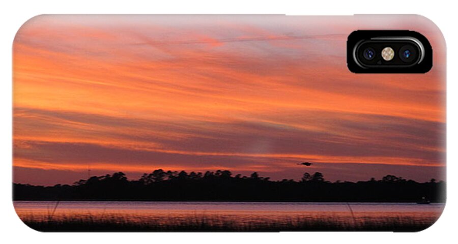 Sunset iPhone X Case featuring the photograph Ribbons Delight by Joetta Beauford
