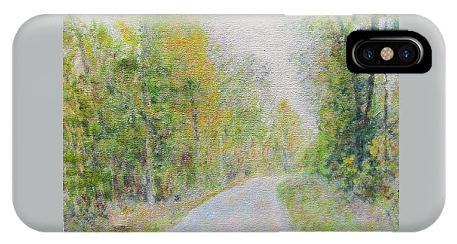 Impressionism iPhone X Case featuring the painting Country Road by Glenda Crigger