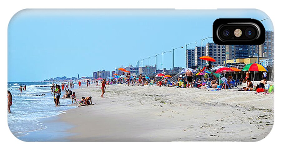 Rockaway Beach iPhone X Case featuring the photograph Rockaway Beach and Boardwalk Summer 2012 by Maureen E Ritter