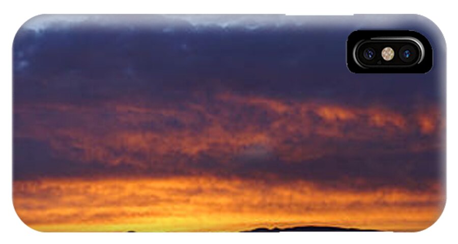 Rogue Valley iPhone X Case featuring the photograph Rogue Valley Sunset Panoramic by Mick Anderson
