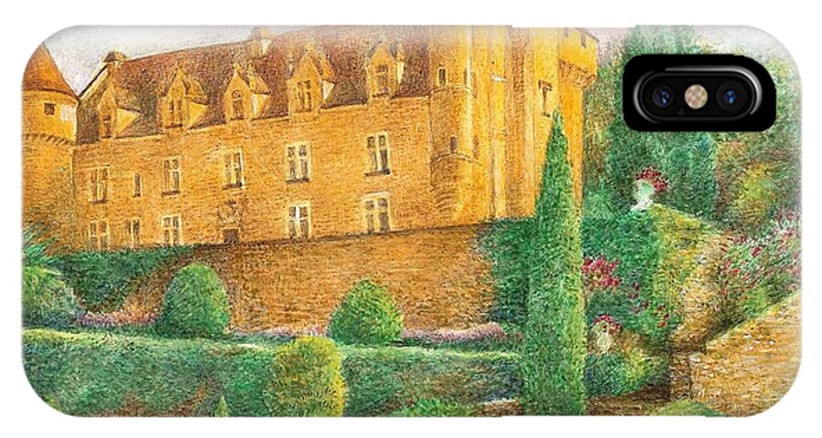 Enchantment iPhone X Case featuring the painting Romantic French Chateau by Judith Cheng