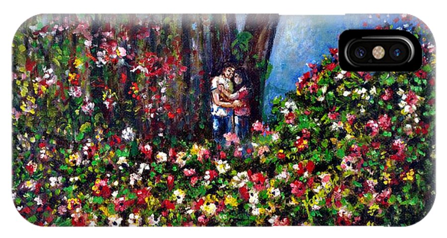 Scene iPhone X Case featuring the painting Romantic by Harsh Malik