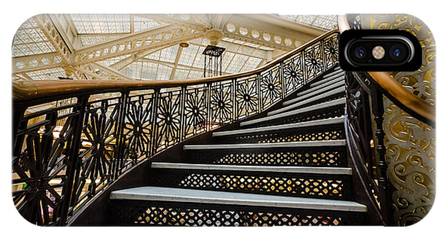 Chicago iPhone X Case featuring the photograph Rookery Building Atrium Staircase by Anthony Doudt