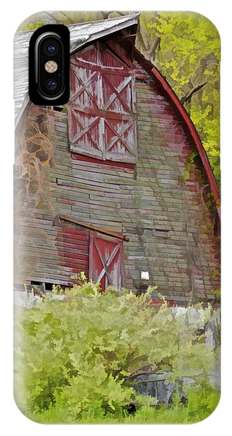 Abandon iPhone X Case featuring the photograph Rustic Red Barn II by David Letts