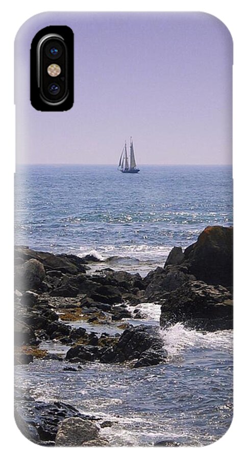 Sailboat iPhone X Case featuring the photograph Sailboat - Maine by Photographic Arts And Design Studio