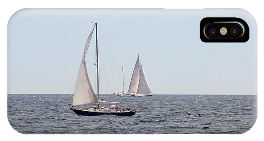 Seascape iPhone X Case featuring the photograph Sails by Loretta Pokorny