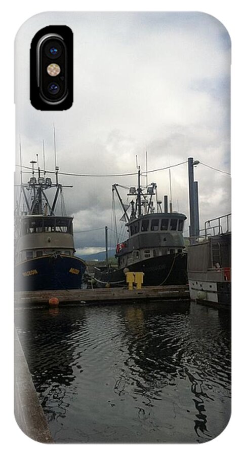 Fish iPhone X Case featuring the photograph Salmon Seiners by Melissa Driver