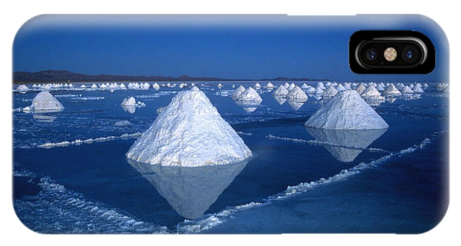 Bolivia iPhone X Case featuring the photograph Salt cones at Nightfall by James Brunker