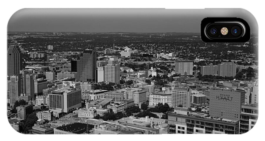 San Antonio iPhone X Case featuring the photograph San Antonio - bw by Beth Vincent
