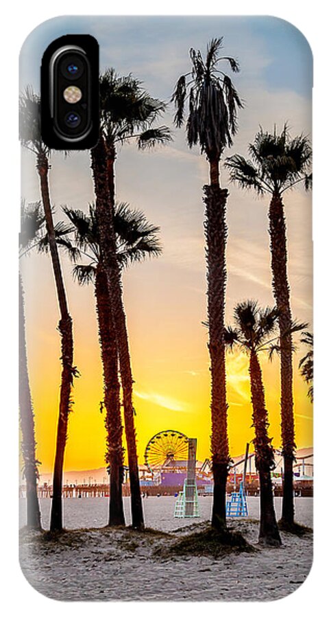 Los Angeles iPhone X Case featuring the photograph Santa Monica Palms by Az Jackson