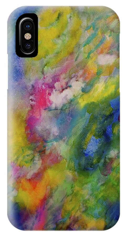 Heidiboart iPhone X Case featuring the painting Sea Garden by Heidi Scott