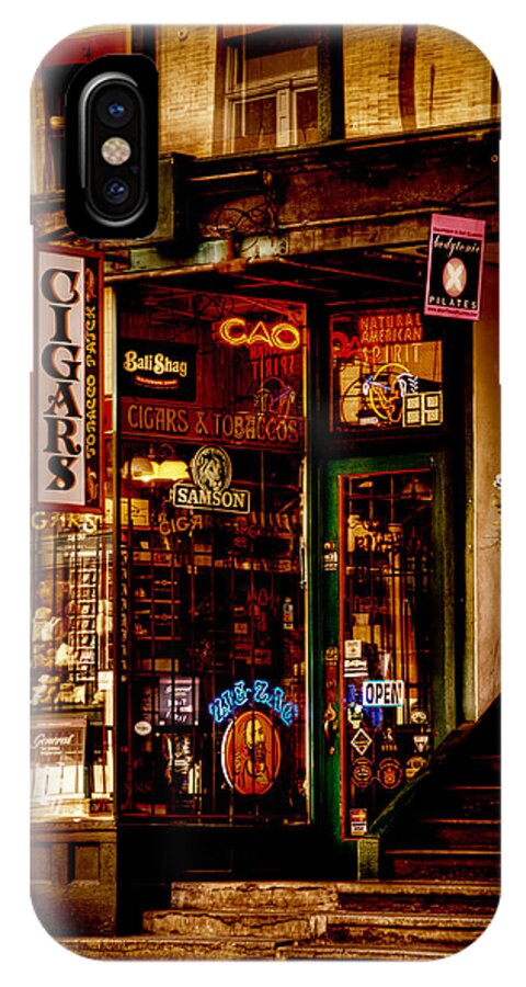 Seattle Cigar Shop iPhone X Case featuring the photograph Seattle Cigar Shop by David Patterson