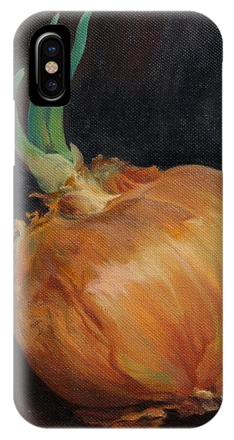 Onion iPhone X Case featuring the painting Second Chance by Christine Lytwynczuk