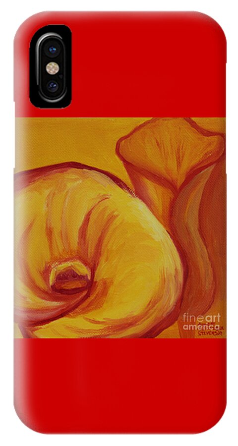 Shadow Lily iPhone X Case featuring the painting Shadow Lily by Annette M Stevenson