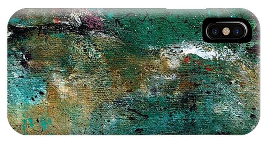 Abstract Paintings iPhone X Case featuring the painting Sheer Horse by Frances Marino