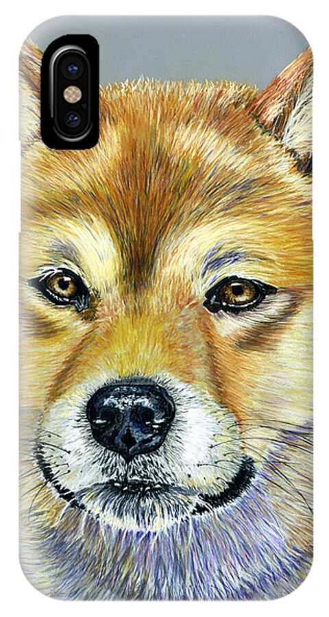 Shiba Inu iPhone X Case featuring the painting Shiba Inu - Suki by Michelle Wrighton