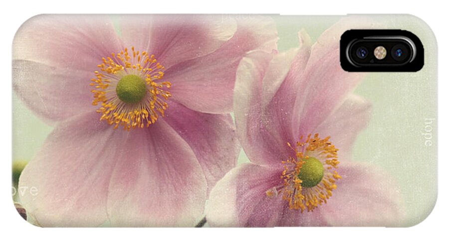 Anemone iPhone X Case featuring the photograph Side By Side by Sylvia Cook