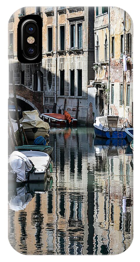Italy iPhone X Case featuring the photograph Side Canal Venice by Bill Mock