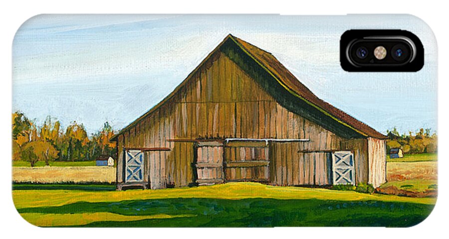 Barn iPhone X Case featuring the painting Skagit Valley Barn #3 by Stacey Neumiller