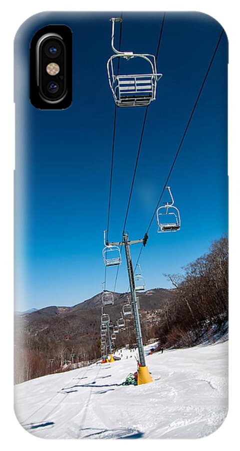 People iPhone X Case featuring the photograph Ski Lift by Alex Grichenko