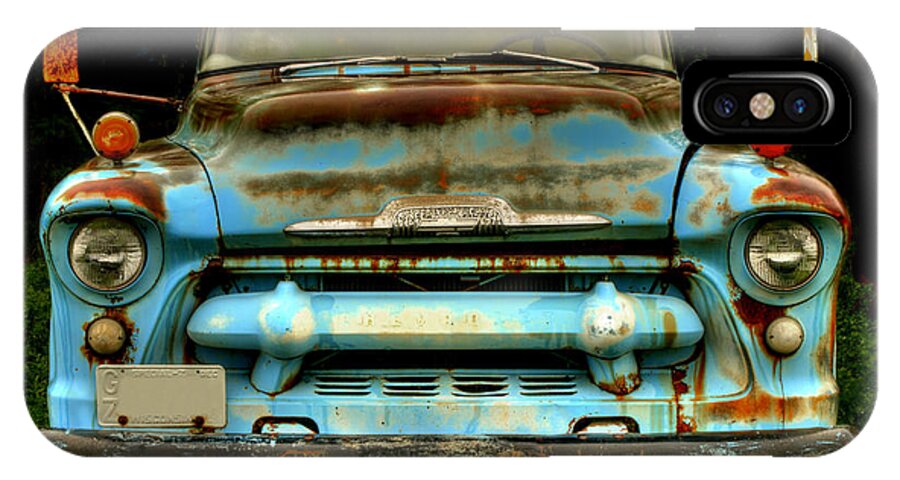 Old Chevrolet Truck iPhone X Case featuring the photograph Sky Blue and Still Cool by Thomas Young