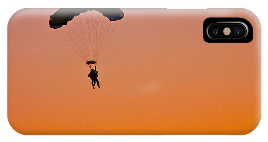 Sky Diving iPhone X Case featuring the photograph Sky Diving by Rich Tanguay