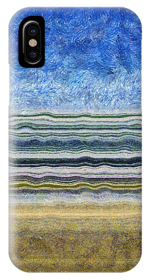 Water iPhone X Case featuring the digital art Sky Water Earth 2 by Michelle Calkins