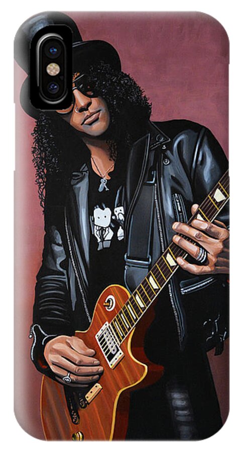 Slash iPhone X Case featuring the painting Slash by Paul Meijering