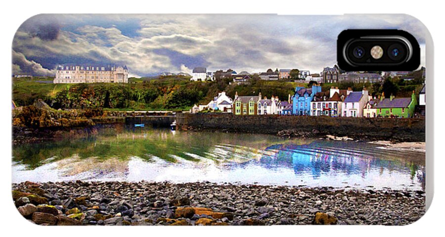 Scotland iPhone X Case featuring the digital art Sleepy Harbor by Vicki Lea Eggen