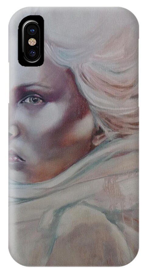 Woman In White iPhone X Case featuring the painting Snow Queen by Irena Mohr