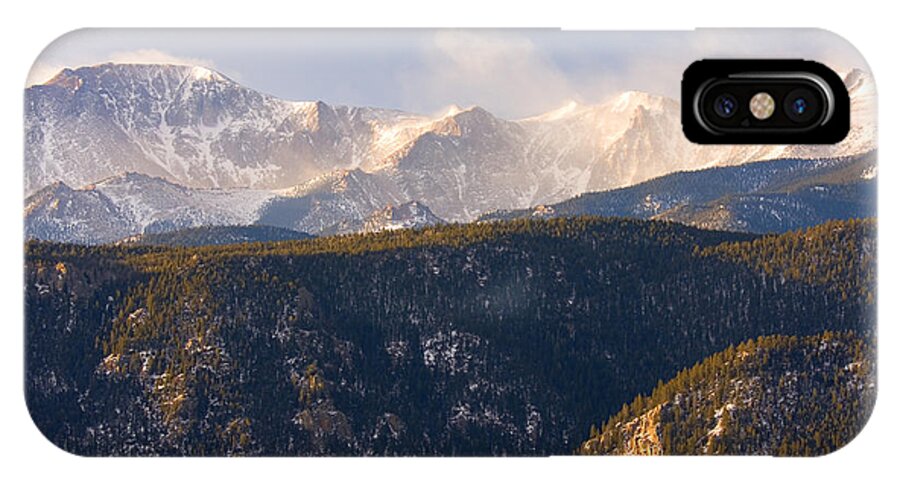 14000 Foot Peak iPhone X Case featuring the photograph Snowy Pikes Peak by Steven Krull