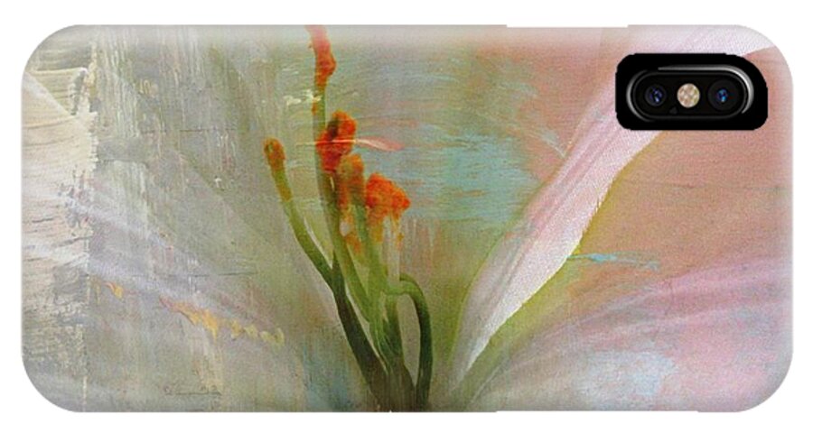 Lily iPhone X Case featuring the photograph Soft Painted Lily by Judy Palkimas