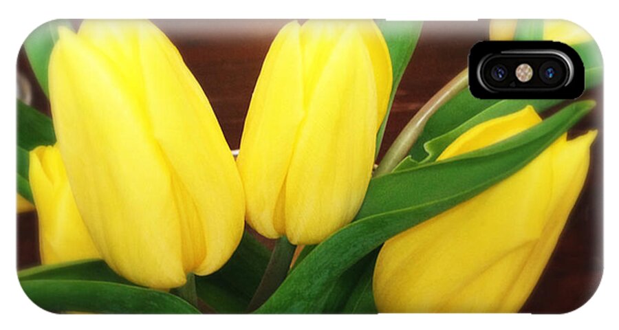Tulips iPhone X Case featuring the photograph Soft yellow tulips by Matthias Hauser