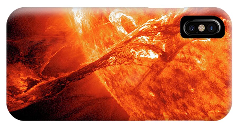 Star iPhone X Case featuring the photograph Solar Flare by Solar Dynamics Observatory/nasa