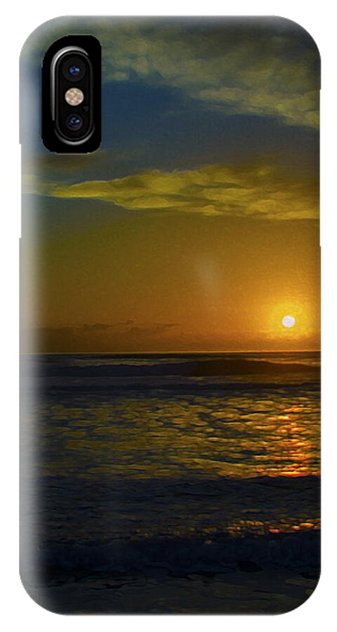 Water iPhone X Case featuring the photograph Solar Rise by Jerry Hart