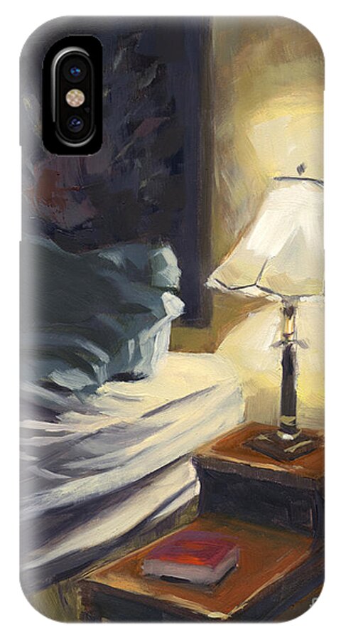 Interior iPhone X Case featuring the painting SOLD My Side by Nancy Parsons