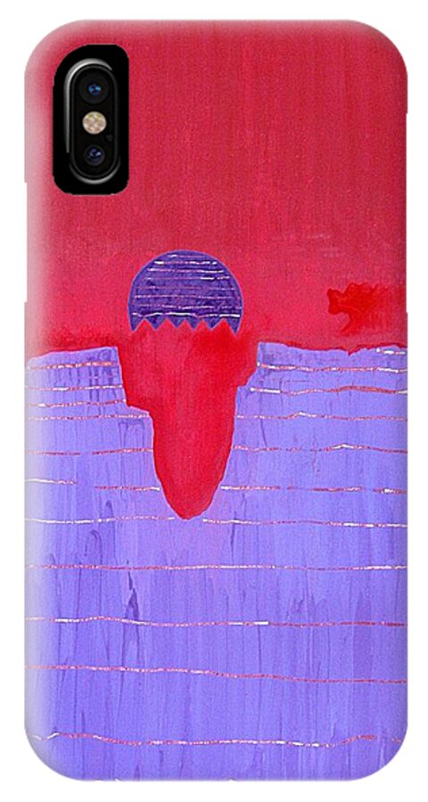 Painting iPhone X Case featuring the painting South Rim Sun original painting by Sol Luckman