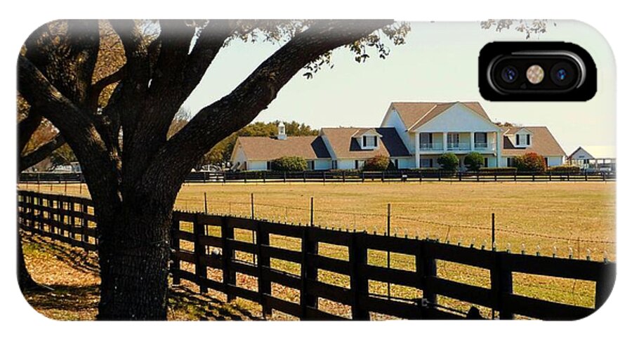 Southfork Ranch iPhone X Case featuring the photograph Southfork Ranch - Across the Pasture by Robert ONeil